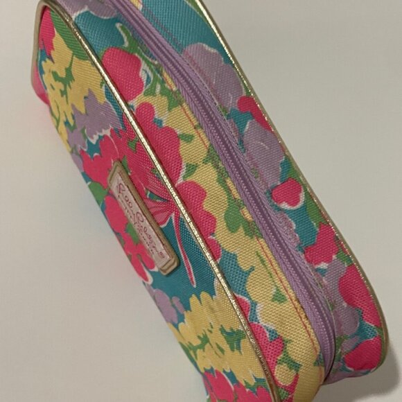 PREPPY COQUETTE ESTEE LAUDER LILLY PULITZER MAKE UP BAG HOT PINK LILAC FLORAL - Picture 12 of 14
